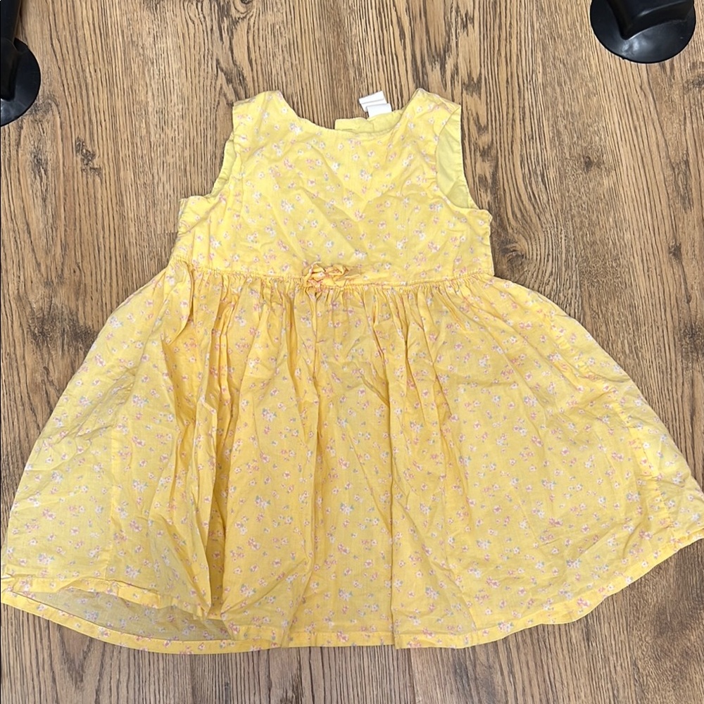 Charming Yellow Floral Kids Dress